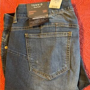 Torrid Bombshell Skinny Jeans in Dark Blue